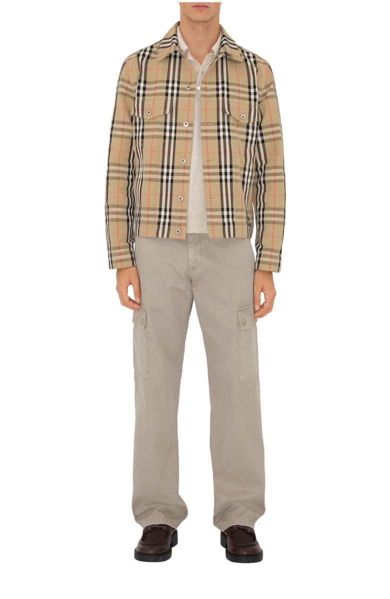 Burberry Check Cotton Jacket, Main, color, 
