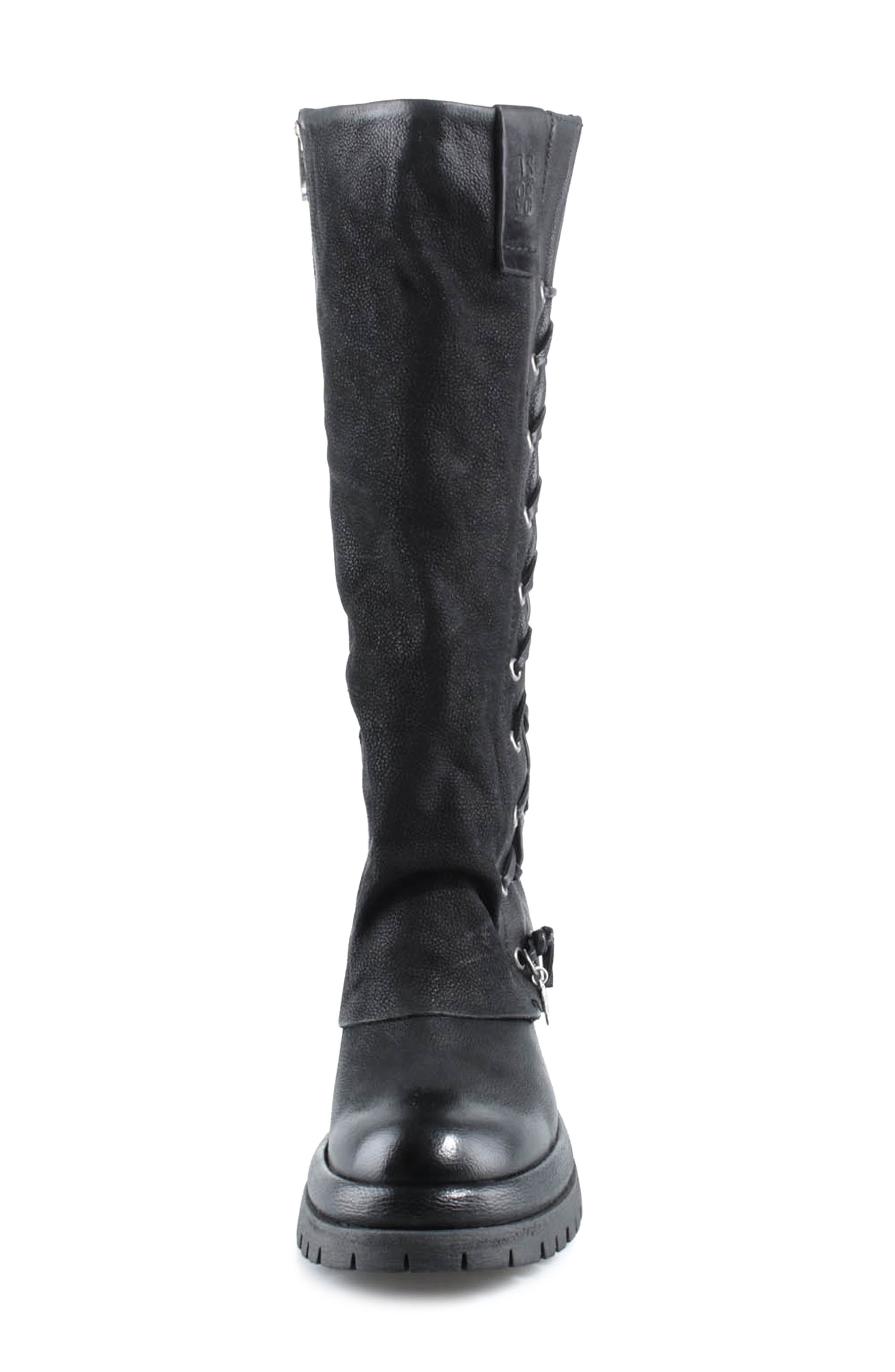 Doson Leather Knee High Boot, Alternate, color, BLACK