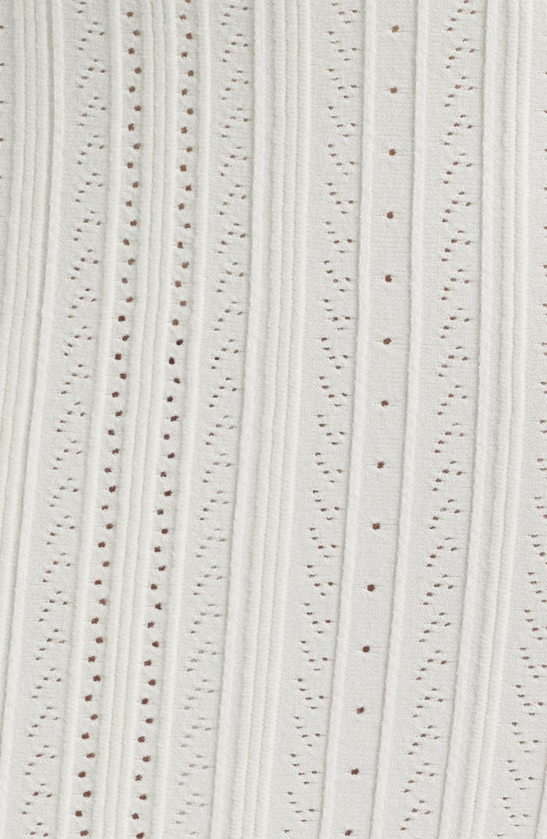 LoveShackFancy Peridot Pointelle Knit Cardigan, Alternate, color, 