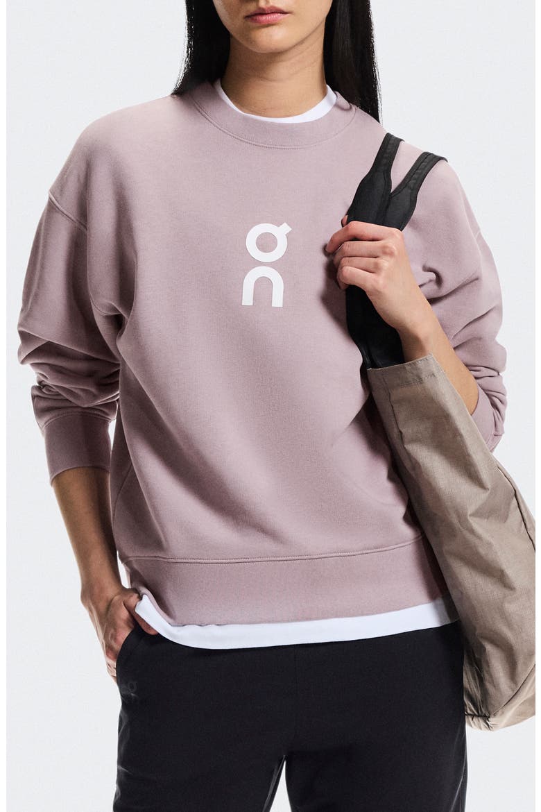 Club Crewneck Cotton Blend Sweatshirt, Main, color, HERON