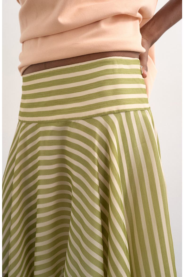 Striped Hanky Hem Miniskirt, Alternate, color, MGREEN