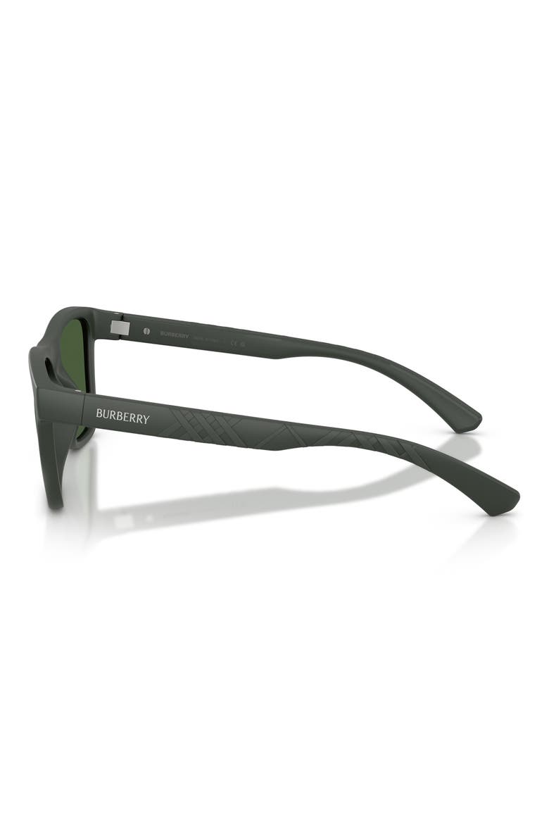 55mm Square Sunglasses, Alternate, color, MATTE GREEN / DARK GREEN