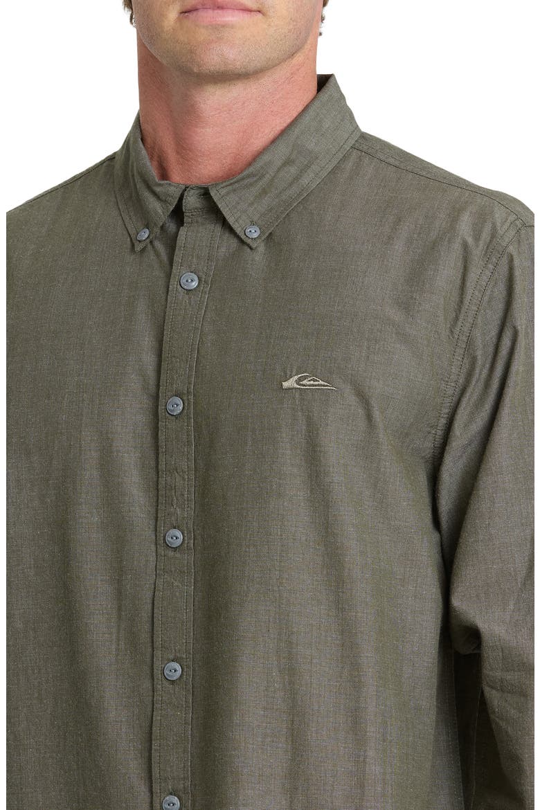 Shore Break Classic Long Sleeve Cotton Button-Down Shirt, Alternate, color, GRAPE LEAF
