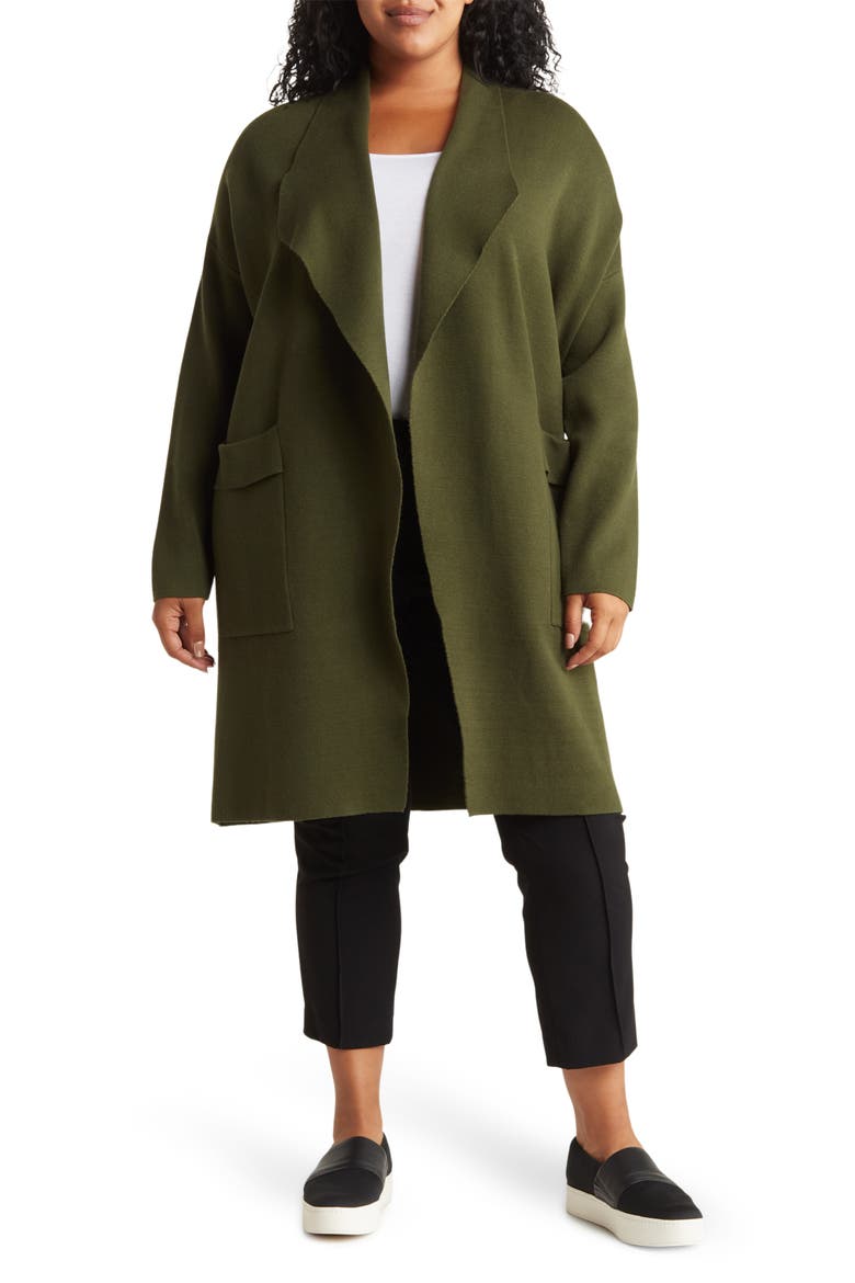 Andrea Open Front Pocket Cardigan, Main, color, RIFLE GREEN