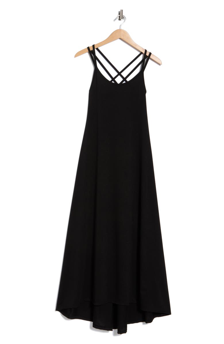 GO COUTURE Strappy Maxi Dress, Alternate, color, Black