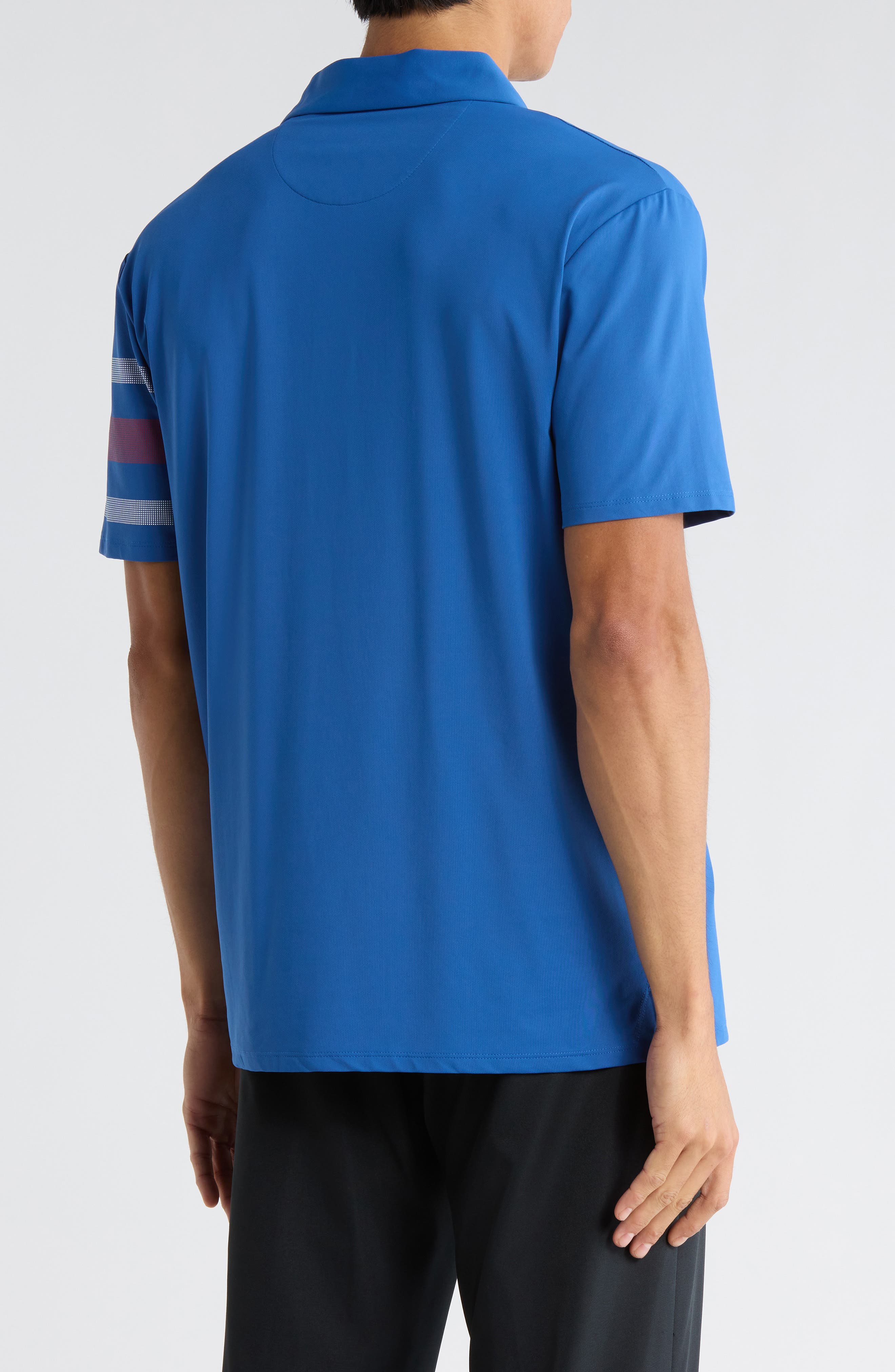 Triple Stripe Track Sleeve Golf Polo - image 2