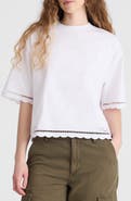 Madewell Allday Embroidered Boxy Crop T-Shirt