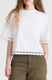 Madewell Allday Embroidered Boxy Crop T-Shirt