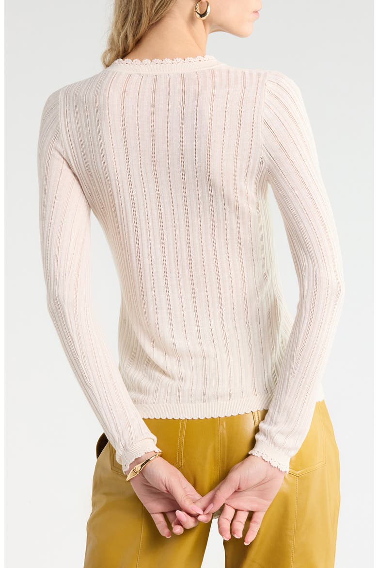 Delia Long Sleeve Pointelle Henley, Alternate, color, PRISTINE