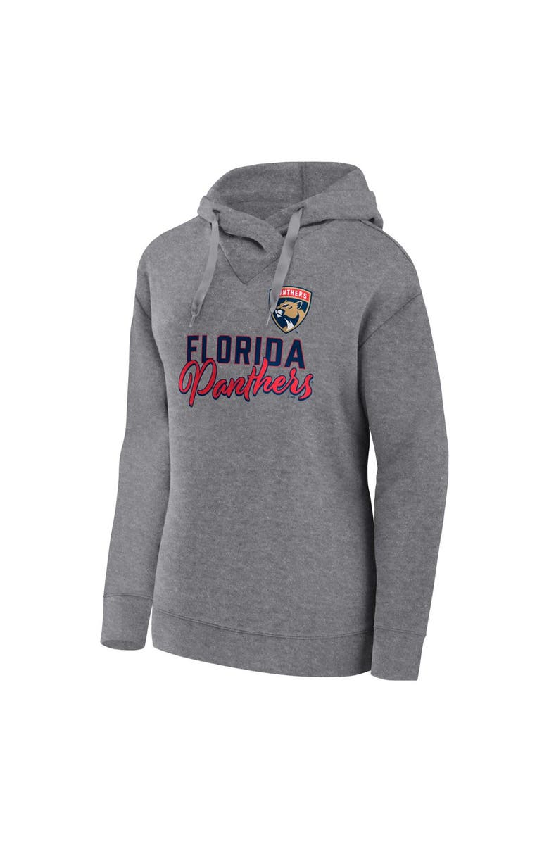 FANATICS Women's Fanatics Branded Heather Gray Florida Panthers Script Favorite Pullover Hoodie, Alternate, color, 