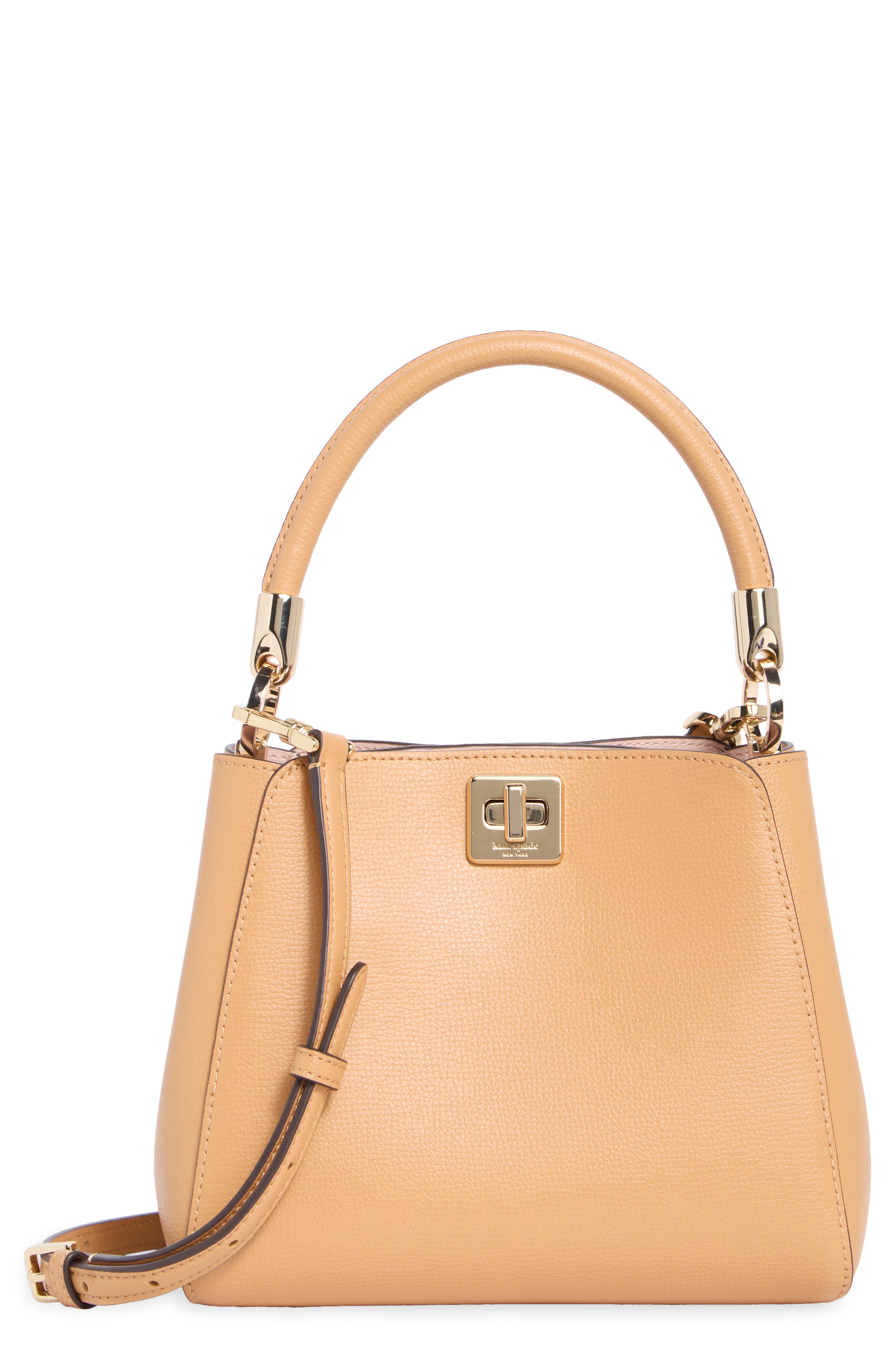 phoebe refined grain leather satchel
