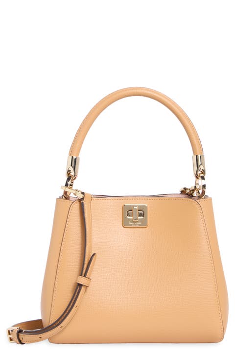 phoebe refined grain leather satchel