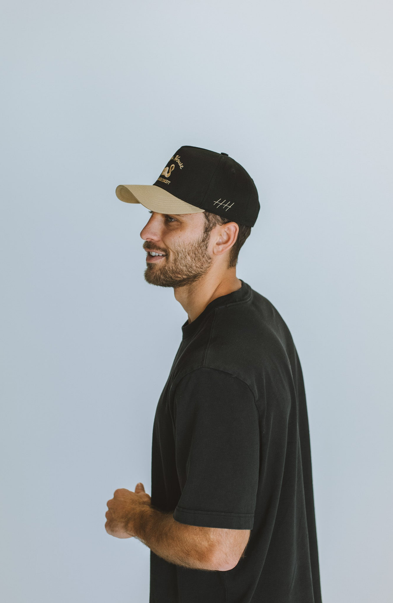 Huega House Vintage Swan Hat, Alternate, color, Khaki & Black