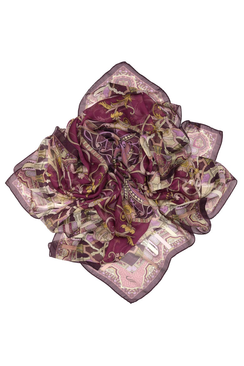 Natalia - Silk Scarf Shawl for Women, Alternate, color, Raspberry