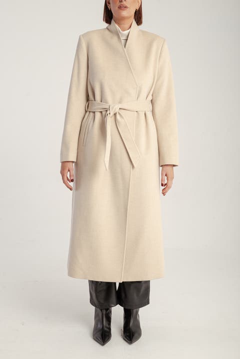 Cashmere Belted Long Coat