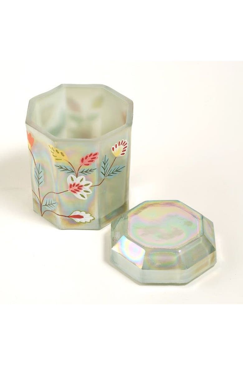 Aravali Hand-Painted Glass Decorative Object Green, Alternate, color, Green