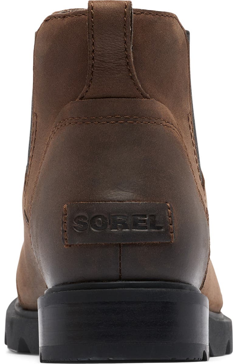 SOREL Emelie III Waterproof Chelsea Boot, Alternate, color, Tobacco/ Black