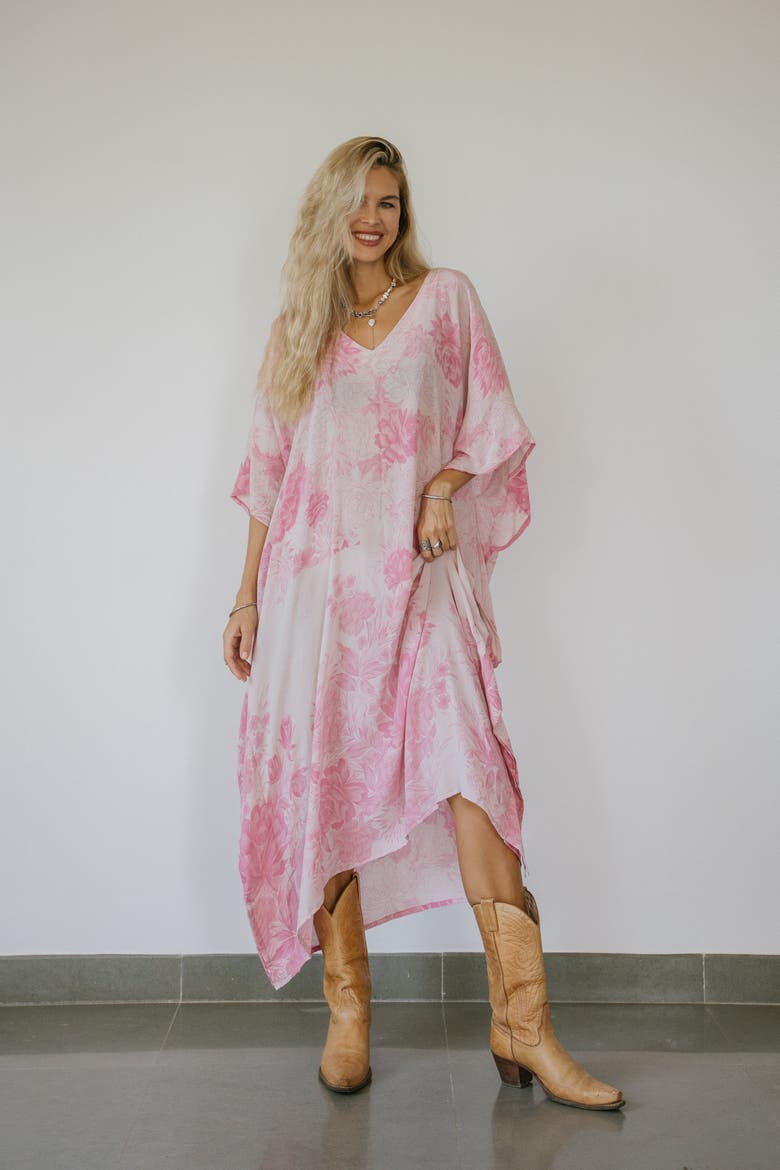 Long Caftan Juniper, Alternate, color, Pink