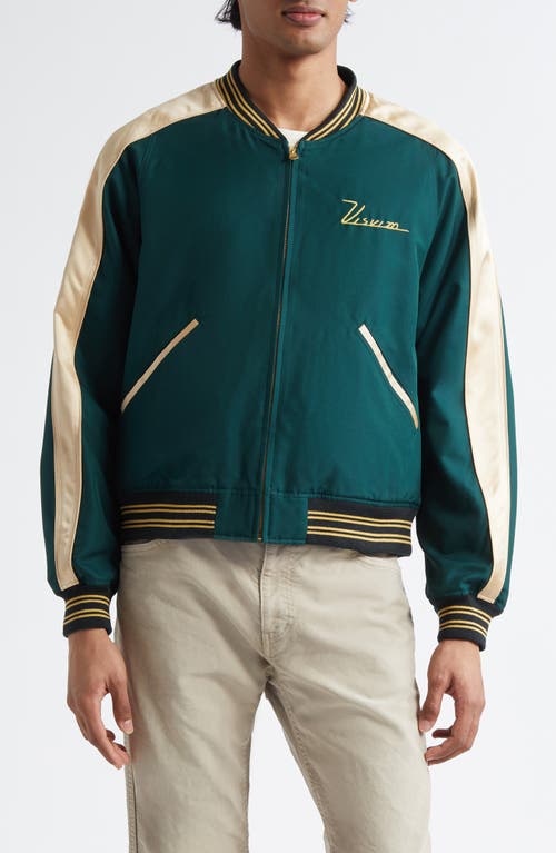 VISVIM Douglas Wool & Silk Team Jacket in Green  product