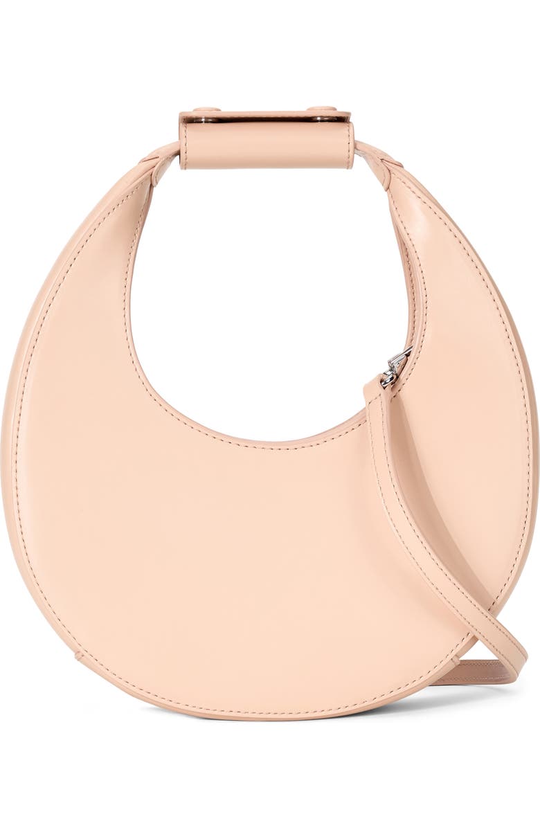 STAUD Mini Moon Leather Bag, Alternate, color, Blush