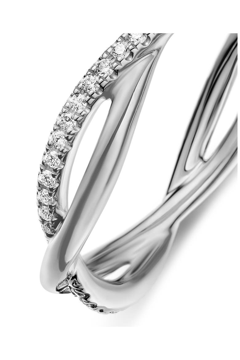 DY Lanai Band Ring in Platinum with Pavé Diamonds, Alternate, color, PLATINUM