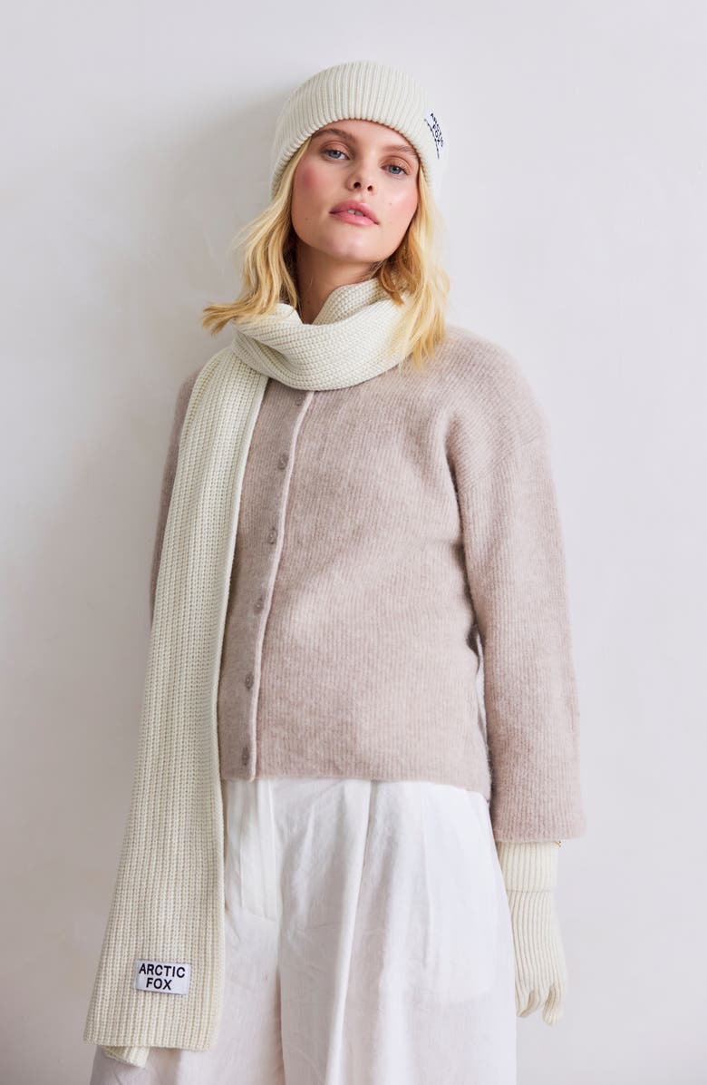 Arctic Fox & Co The Recycled Bottle Scarf, Alternate, color, Winter White