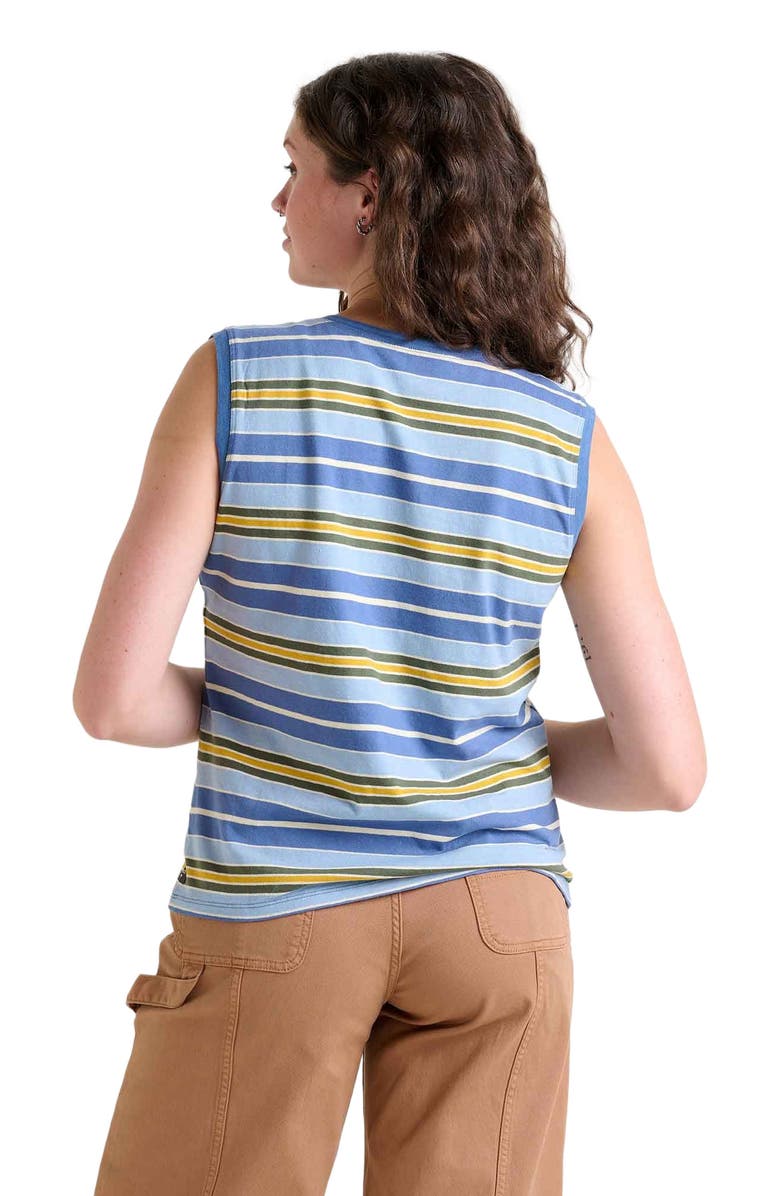 Toad & Co Women's Grom V-Neck Tank, Alternate, color, Weathered Blue Stripe