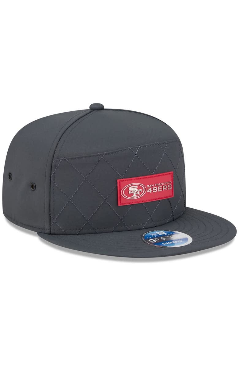 New Era Men's New Era Charcoal San Francisco 49ers 2025 Sideline Cold Weather Split Panel 9FIFTY Snapback Hat, Alternate, color, Charcoal