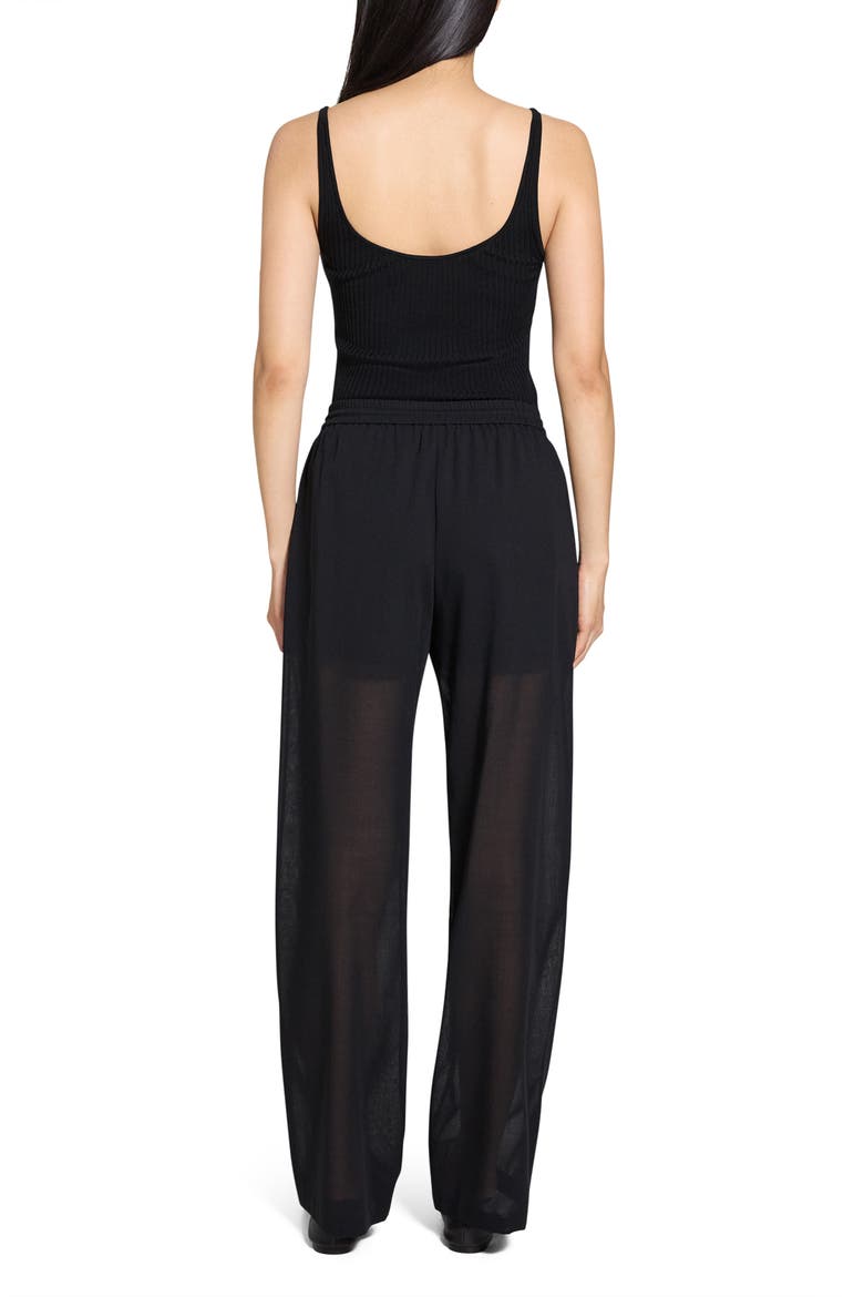 Wool Blend Drawstring Pants, Alternate, color, BLACK