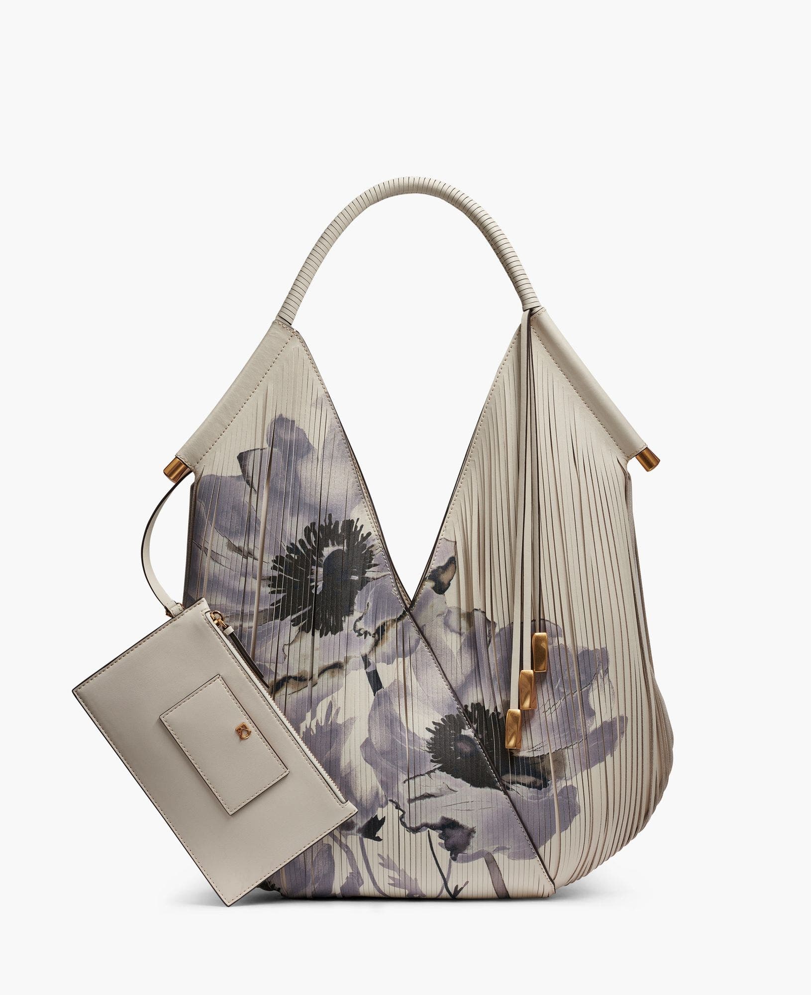 Baldwin Large Floral Lasercut Shoulder Bag, Main, color, Bone