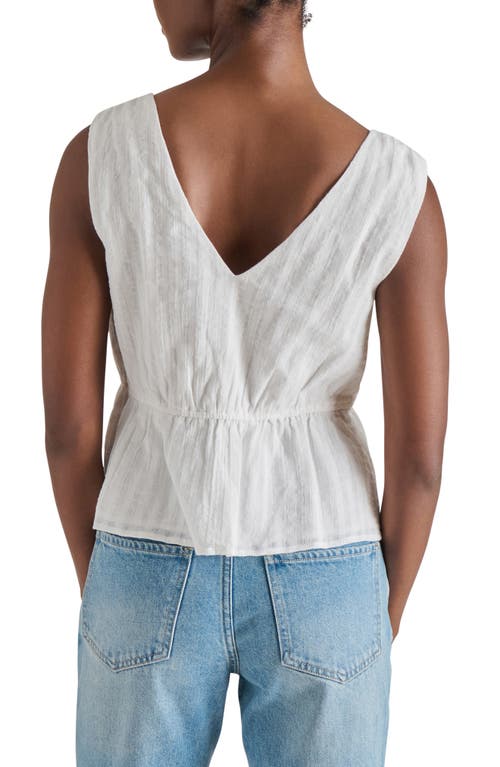Steve Madden Tie Front Peplum Tank In Animal Print