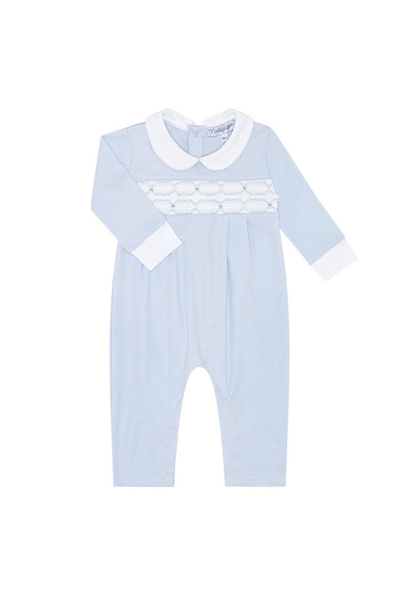 Nellapima Signature Smocked Boys Playsuit - Baby, Main, color,