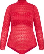 City Chic Constance Cutout Back Lace Bodysuit