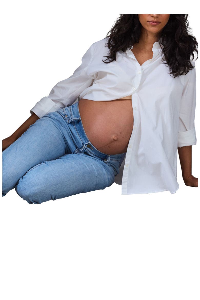 The Classic Buttondown Maternity Shirt, Alternate, color, White