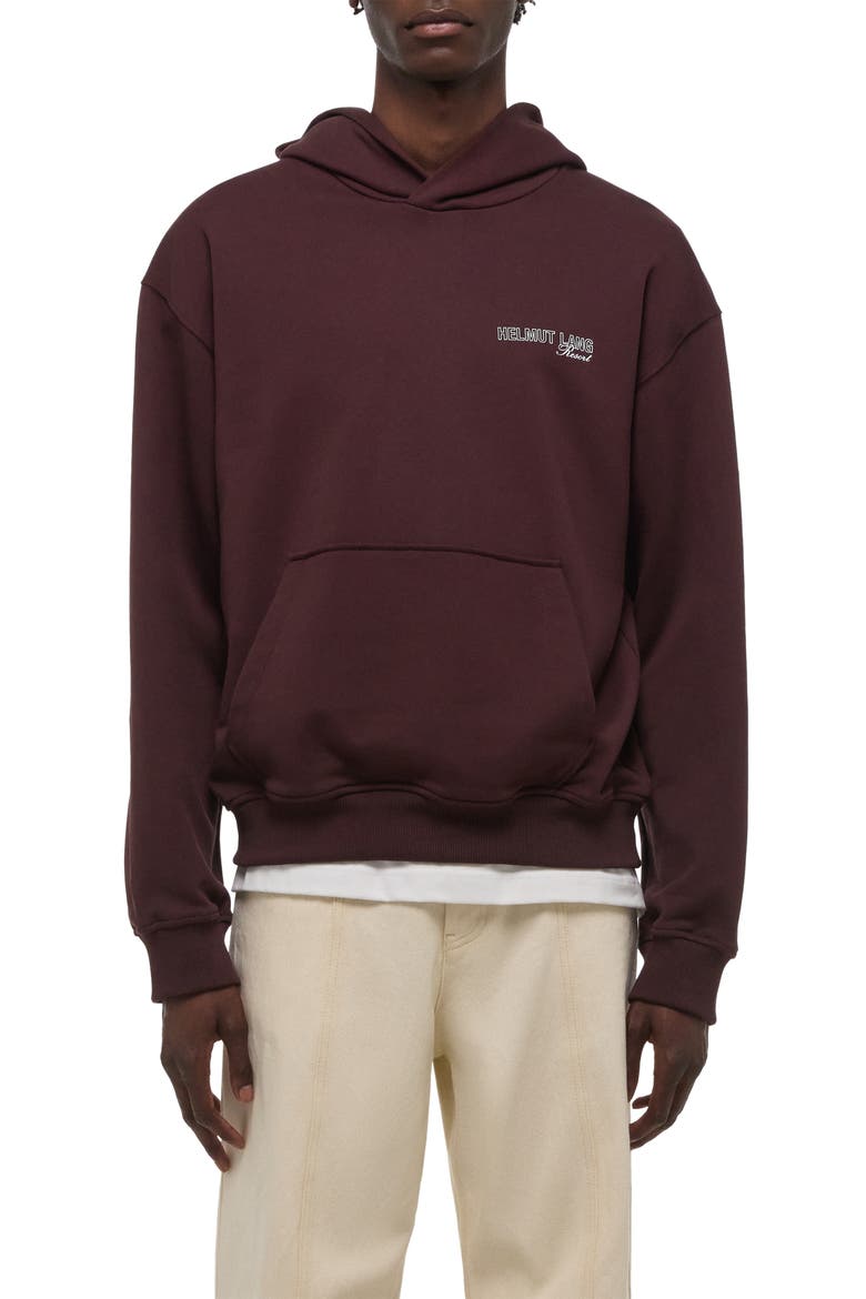 Skier Cotton Hoodie, Main, color, MAHOGANY