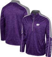 COLOSSEUM Men's Colosseum Purple Kansas State Wildcats Marled Half-Zip Jacket