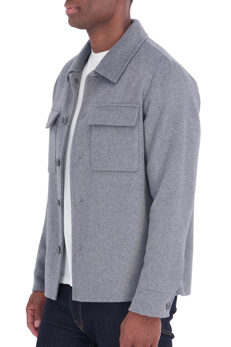 Wool Blend Shirt Jacket, Alternate, color, CHARCOAL