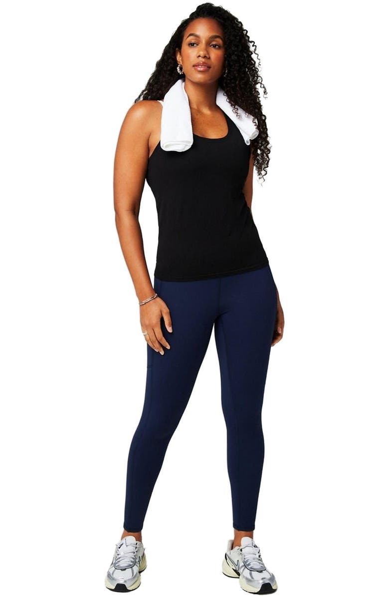 Fabletics Women
s Feather Tech+ Racerback Tank, Alternate, color, Black