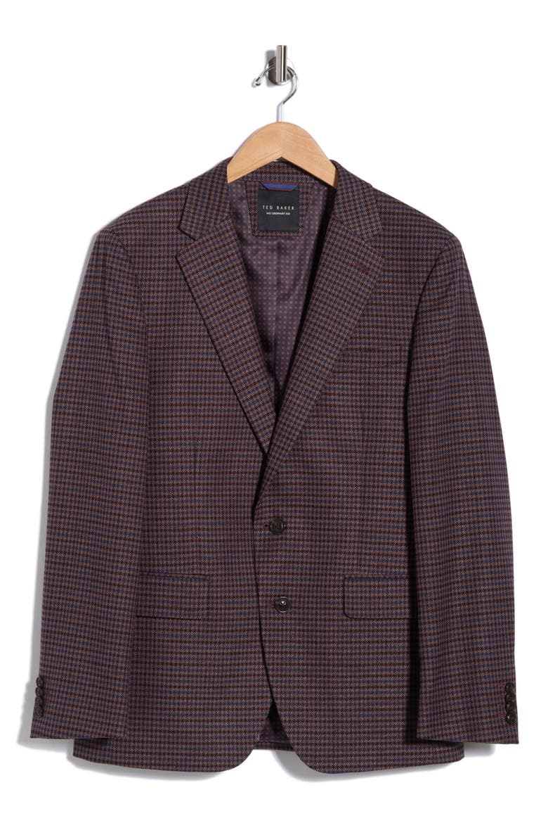 Check Sport Coat, Alternate, color, BROWN/ WINE CHECK