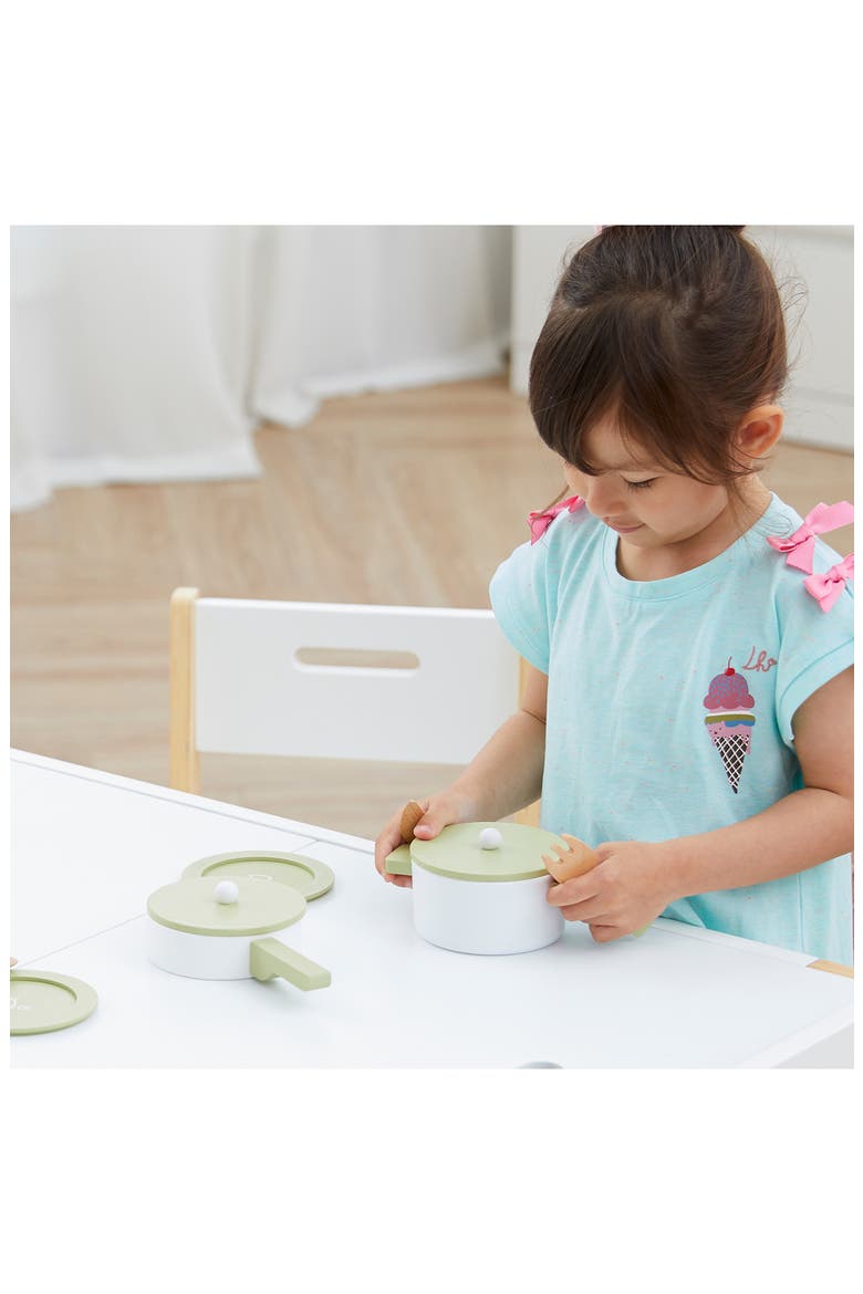 Little Chef Frankfurt 14-Piece Wood Cookware Playset, Alternate, color, GREEN