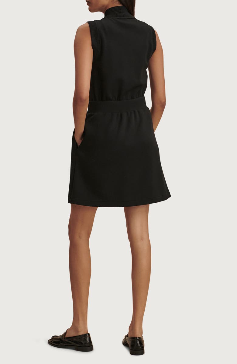 Varley Polyanna Knit Half Zip Dress, Alternate, color, Black