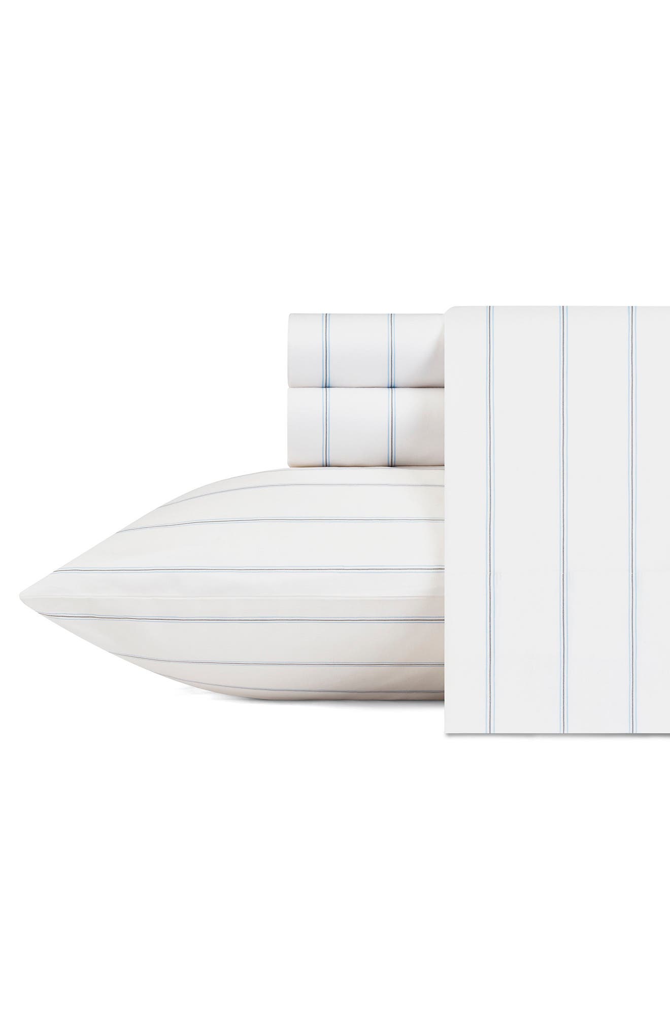 Nautica Skippers Island Blue Cotton Percale Sheet Set