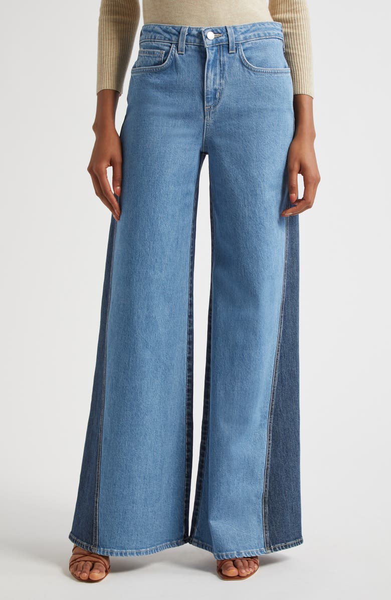 L'AGENCE Beau High Waist Wide Leg Jeans, Main, color, Paso