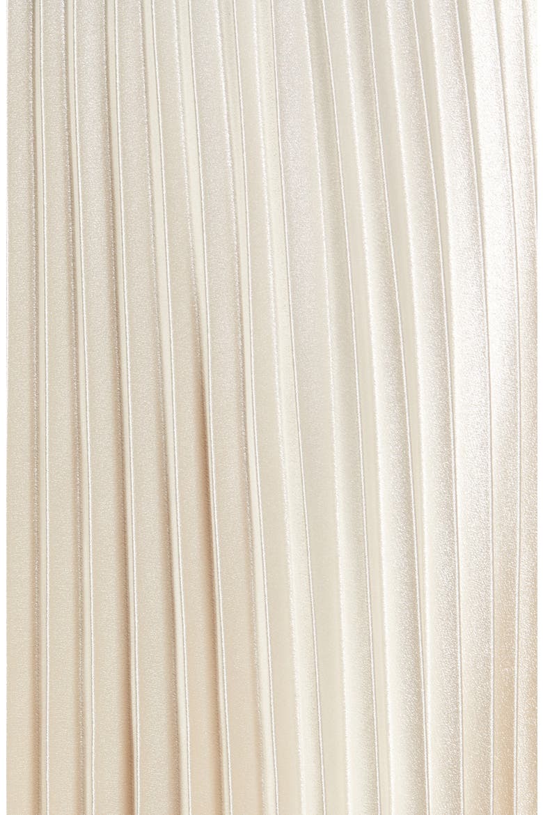 Pleated Midi Skirt, Alternate, color, ANNE WHITE
