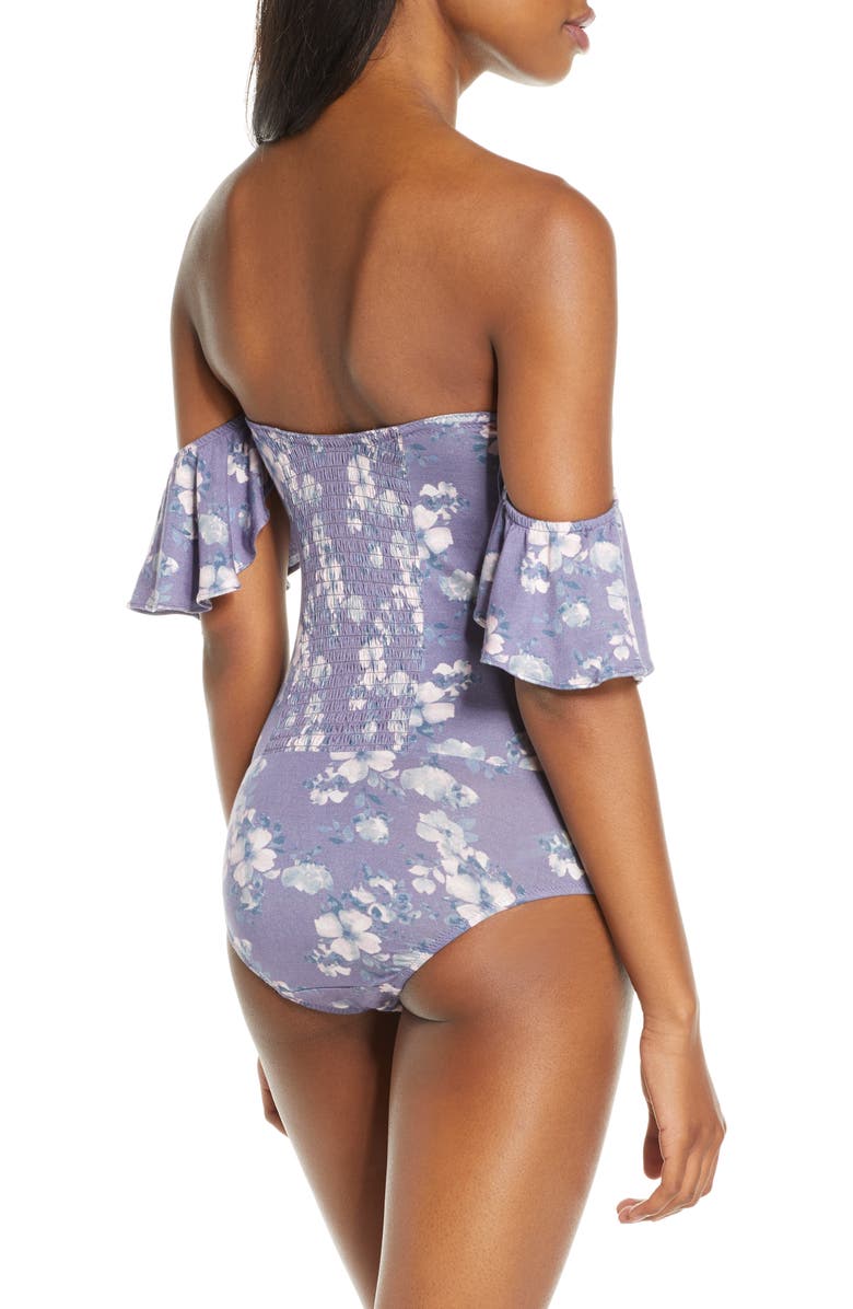 Honeydew Intimates Shelby Off the Shoulder Bodysuit, Alternate, color, 