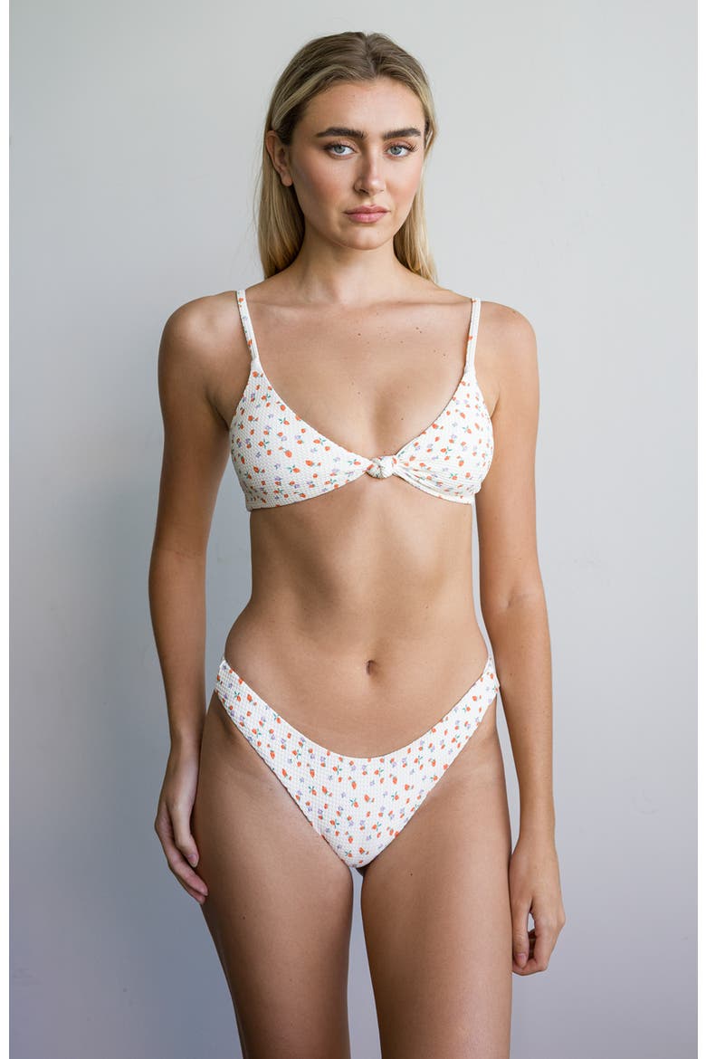 Zen Knotted Triangle Bikini Top, Main, color, Shortcake
