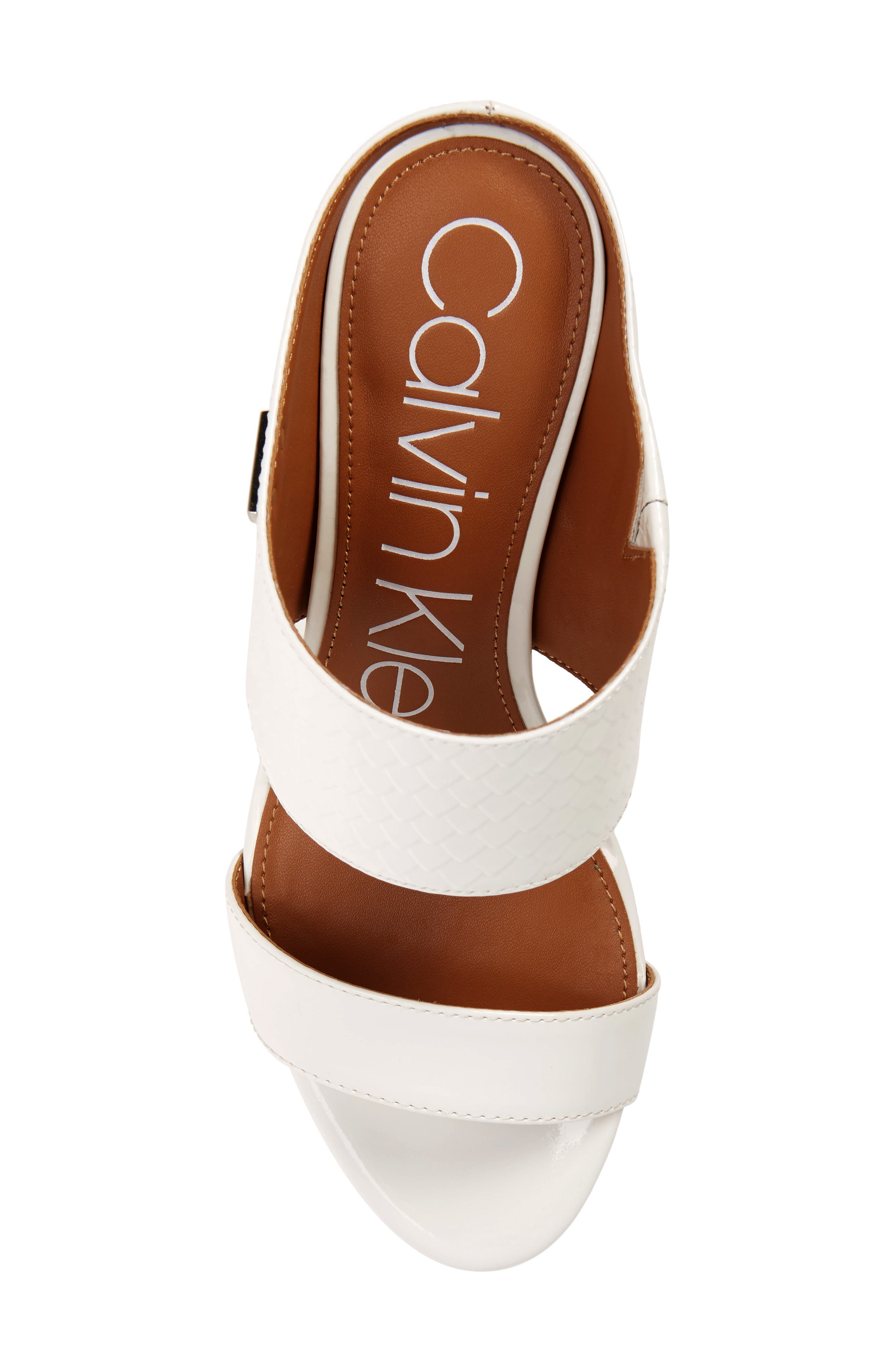 Calvin Klein 
Cecily
 Sandal, Alternate, color, White Patent Leather