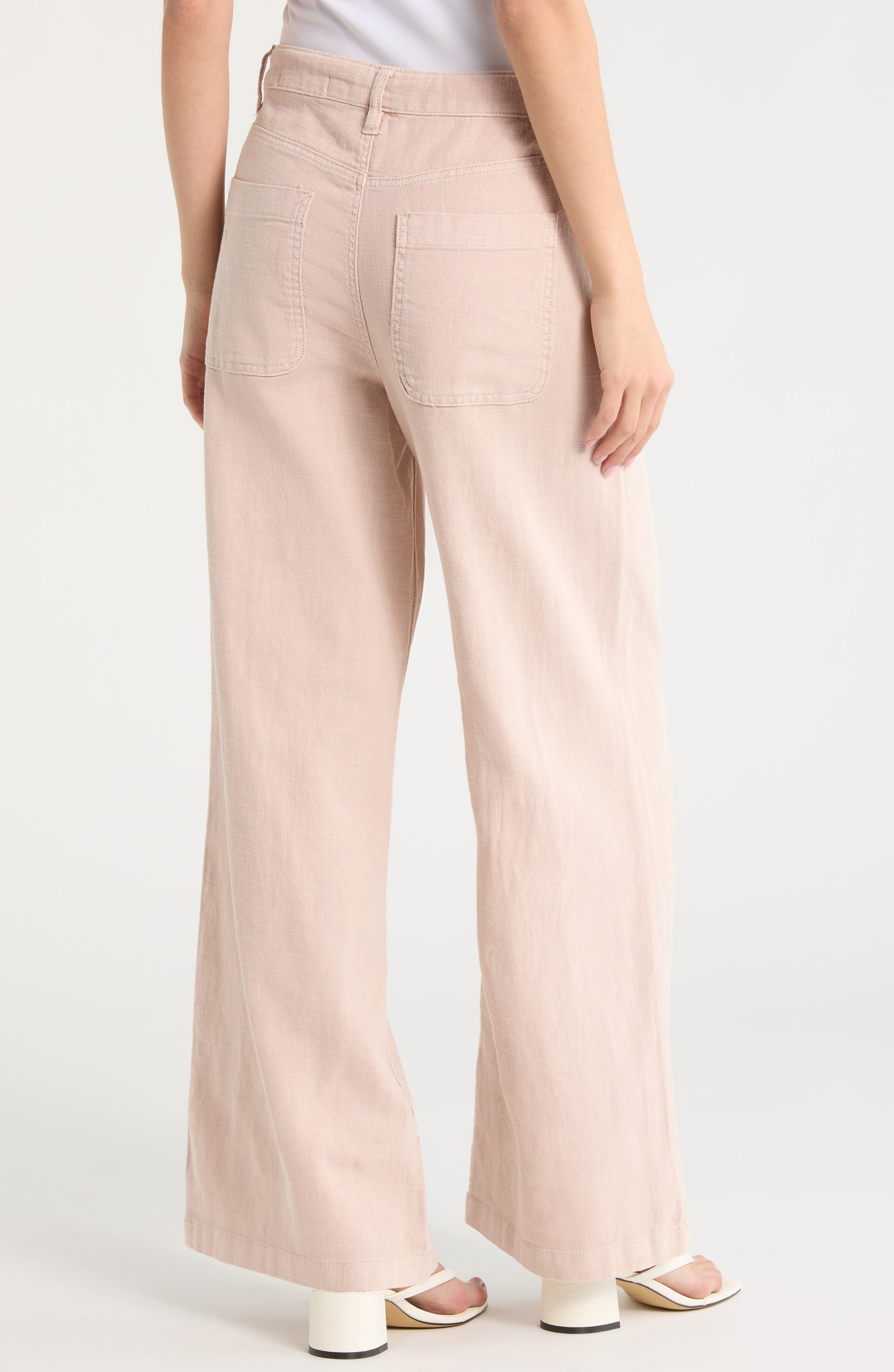 Low Rise Cotton & Linen Pants - image 2