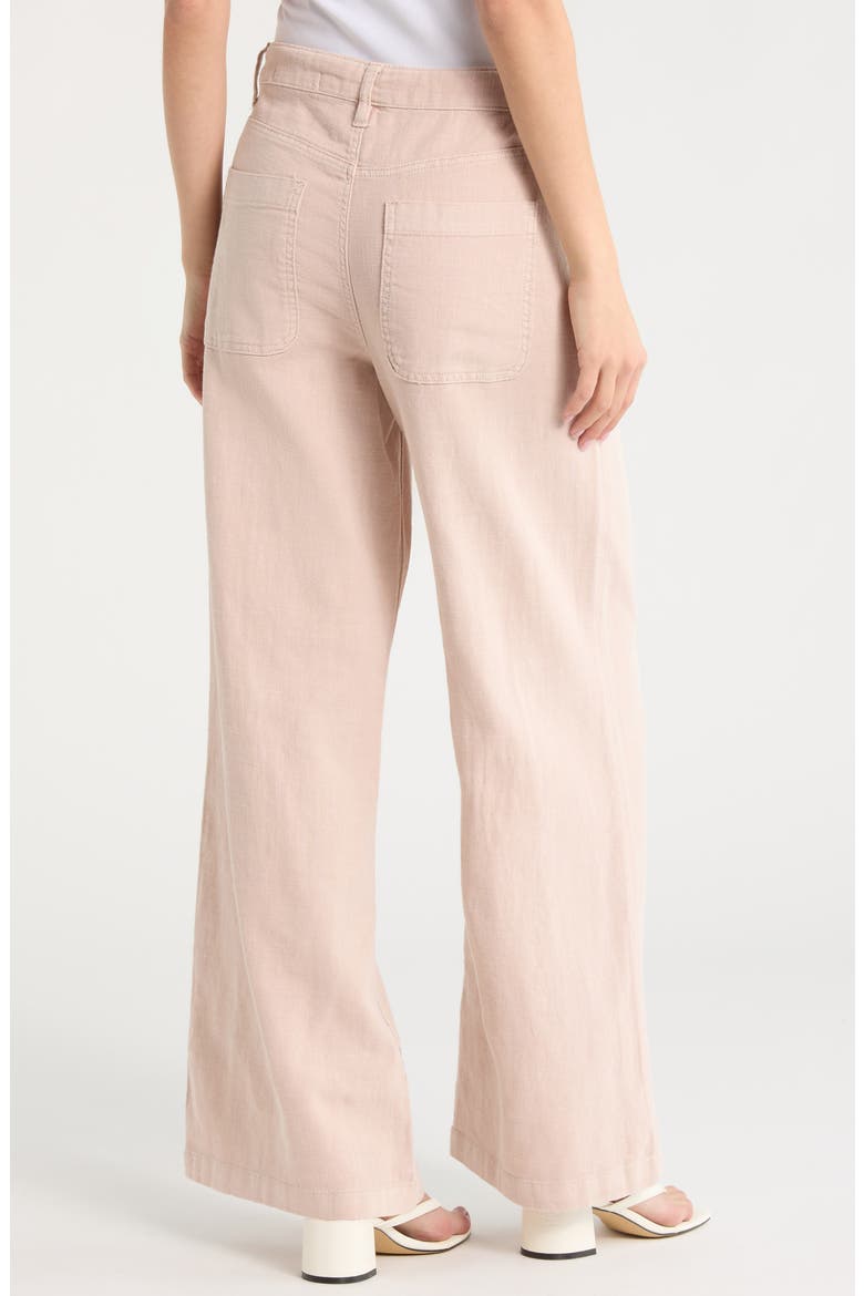 Low Rise Cotton & Linen Pants, Alternate, color, CHILLED ROSE-LIGHT PINK
