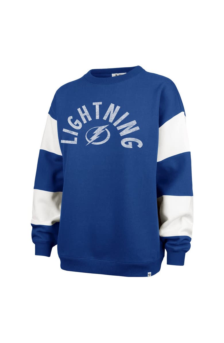 '47 Women's '47 Blue Tampa Bay Lightning Eephus Barred Pullover Sweatshirt, Alternate, color, Blue